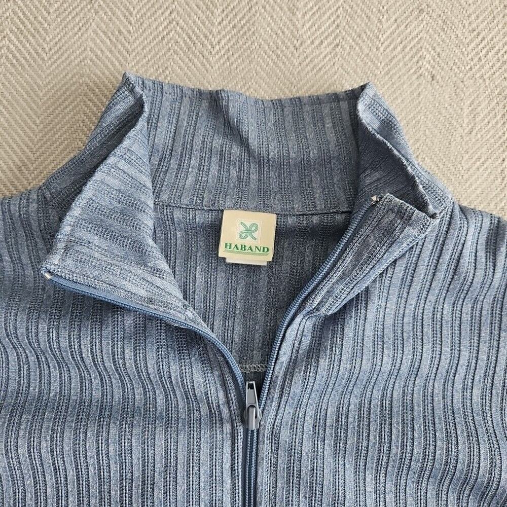 Haband Full Zip Men's Jacket Size Large Gray Y2K Style 129 Made in Switzerland‎ - Picture 9 of 15